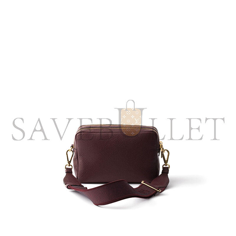 PRADA SMALL LEATHER SHOULDER BAG 1BH082 (22*14.5*8.5cm)